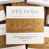 Gebetskarten | 50Er Set Psalm Gebet Beten Prayer Cards Schriftkarten Christlich Glaube Bibel Geschenk Stille Zeit von meetingjesus