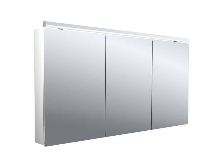 Emco flat 2 Classic LED-Lichtspiegelschrank 140 cm, mit LED-Aufsatzleuchte, 3 Türen 1901916 von megabad
