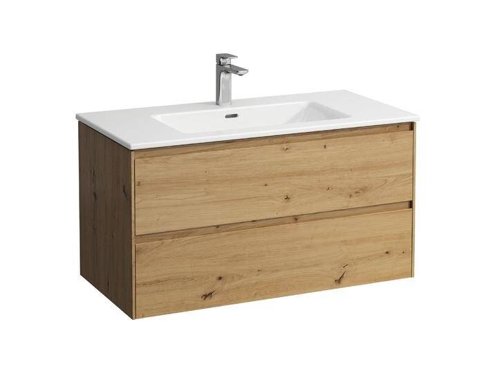 LAUFEN PRO Set LANI Waschtisch mit Überlauf inkl. Waschtischunterbau 100 cm 1892871 von megabad