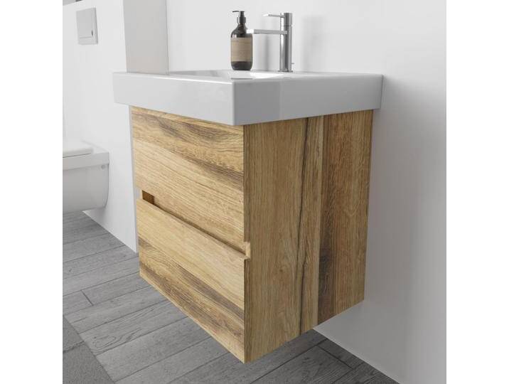 Lodge Waschtischunterschrank 55 cm mit 2 Auszügen für Waschtisch Geberit iCon 1134788 von megabad