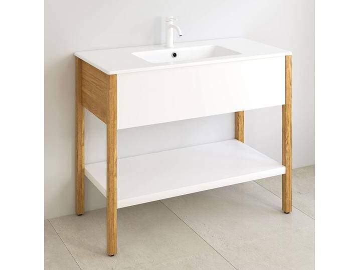 Loft 2.0 Waschtischunterschrank 100 cm, mit Holzgestell 1273787 von megabad