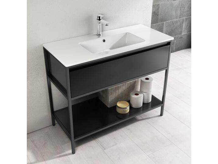 Loft 2.0 Waschtischunterschrank 100 cm, mit Metallgestell 1273781 von megabad
