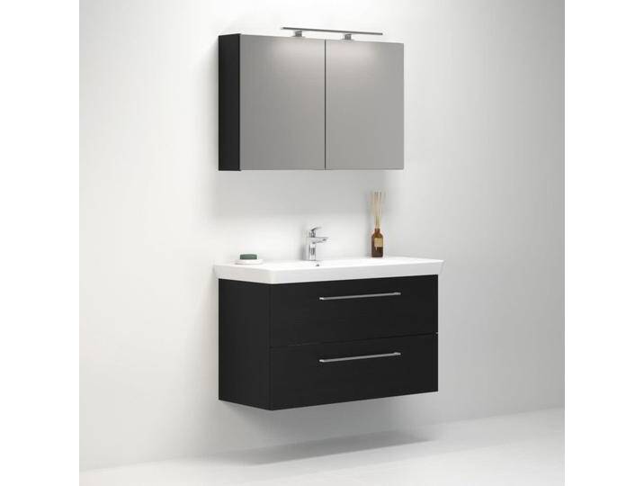 Multo Badmöbel Set 105,5 cm inkl. Spiegelschrank mit LED-Aufsatzleuchte 1906089 von megabad