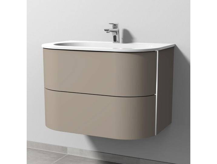 Sanipa 4balance Keramik-Waschtisch + Waschtischunterbau 80 cm mit 2 Auszügen 1279472 von megabad
