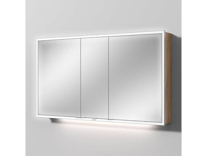 Sanipa Reflection Melamin-Spiegelschrank MILO 130 mit 3 Türen 1399240 von megabad