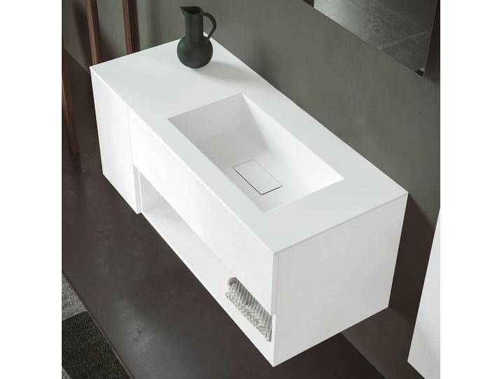 progettobagno Evo 50 Lago Waschtisch mit Unterschrank 120 cm, Ausführung rechts ohne Hahnloch 1915277 von megabad