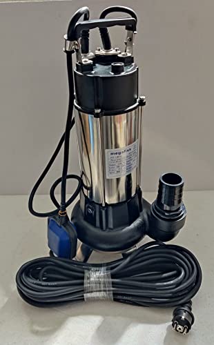 megafixx PTP1100M Profi Schmutzwasserpumpe Tauchpumpe 2 Zoll IG Gewinde für C Storz - bis 530 Liter pro Minute von megafixx