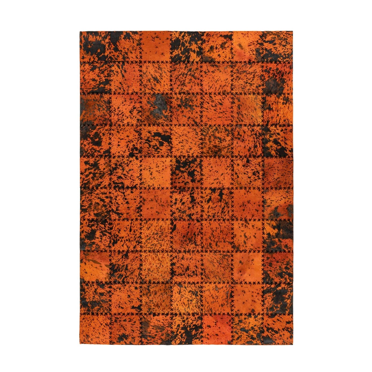 MeGusta Flachflor Teppich Animal PatchworkDesign Orange Leder 200x290 cm Ana von megusta