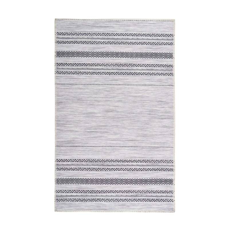 MeGusta Flachflor Teppich EthnoDesign Grau Polyester 200x290 cm Sonia von megusta