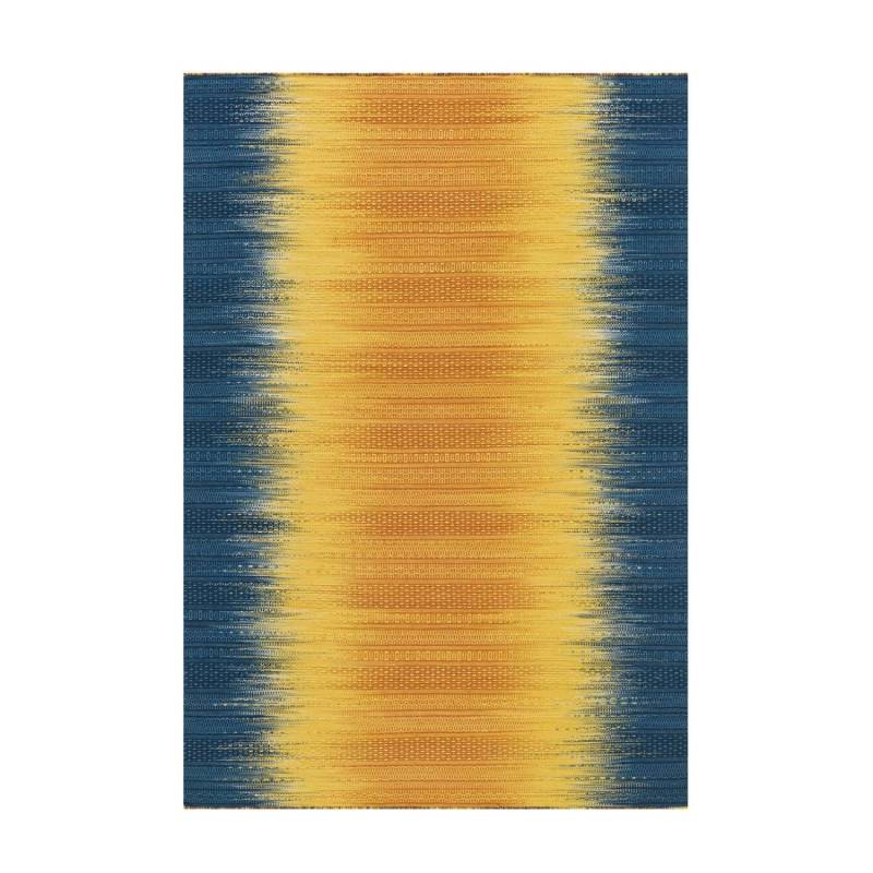MeGusta Flachflor Teppich Retro Gelb - Blau Wolle 140x200 cm Graciela von megusta