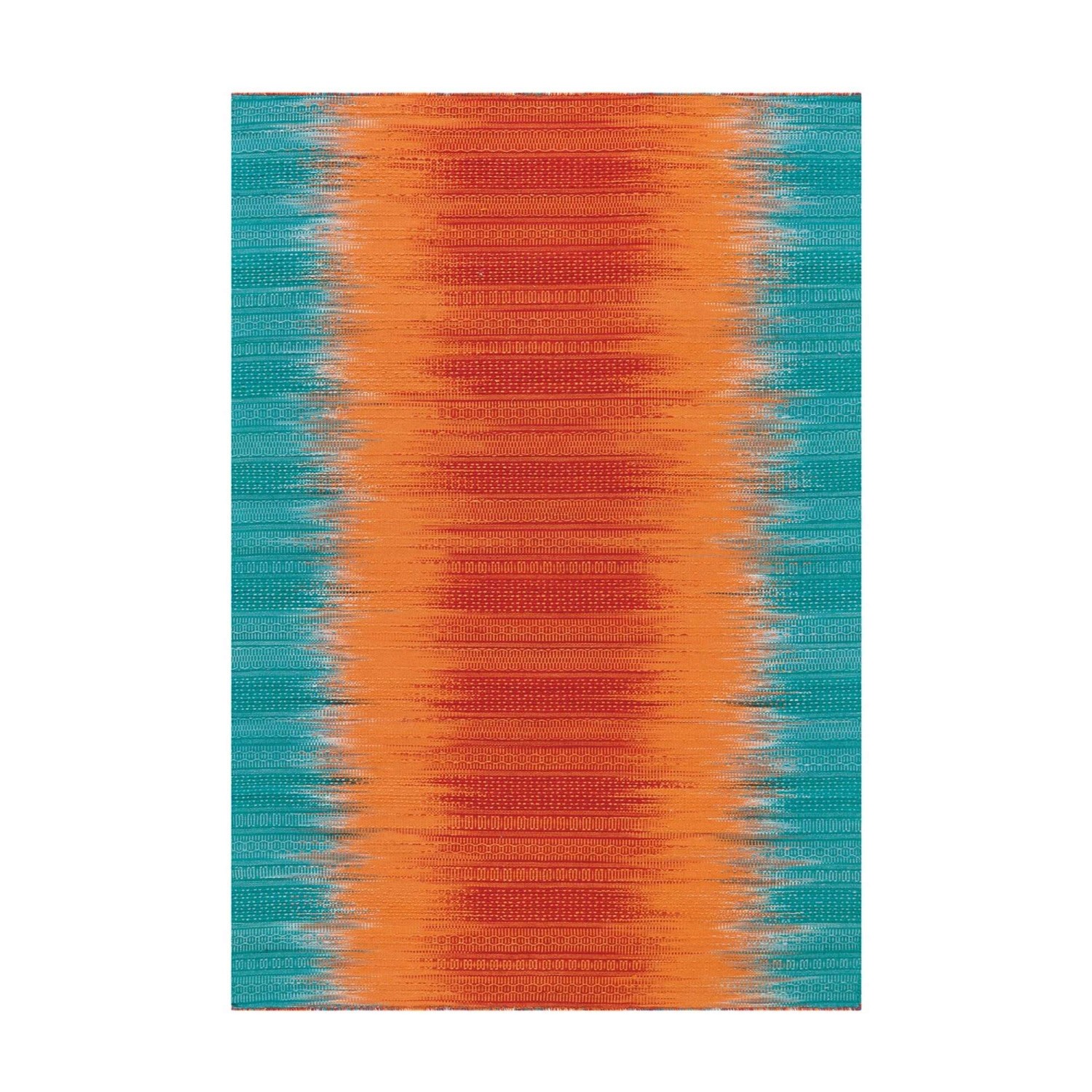 MeGusta Flachflor Teppich Retro Orange - Blau Wolle 170x240 cm Graciela MeGusta Flachflor Teppich Retro Orange - Blau Wolle 170x240 cm Graciela von megusta