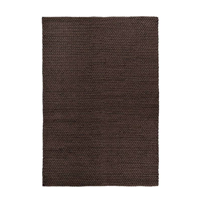MeGusta Flachflor Teppich Uni Braun Handgewebt 120 x 170 cm von megusta