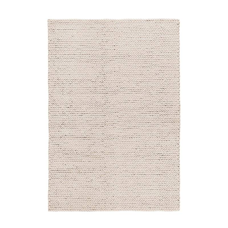MeGusta Flachflor Teppich Uni Creme Wolle 160x230 cm Antonia von megusta