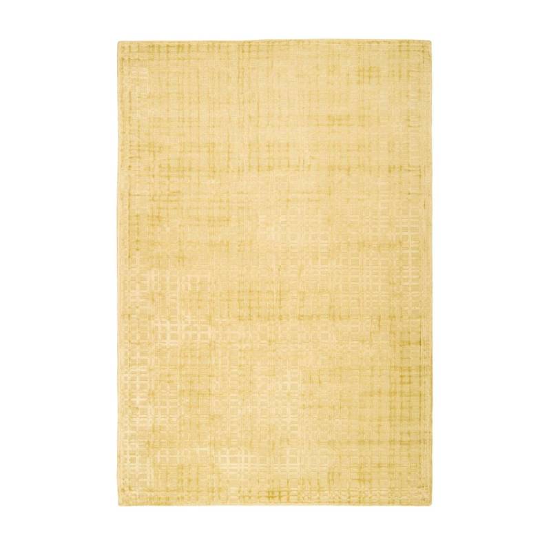 MeGusta Kurzflor Teppich Uni Gold Handgewebter Teppich mit 3DDesign 80 x 150 cm von megusta