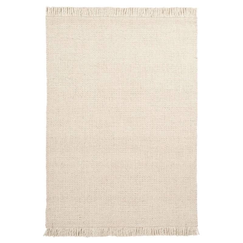 MeGusta Kurzflor Teppich Uni Modern Creme Wolle 120x170 cm Clara von megusta