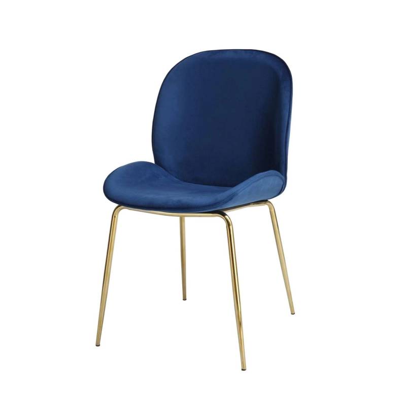 MeGusta Moderner Stuhl 2er-Set Blau Polsterstuhl Esszimmerstuhl Emilia von megusta