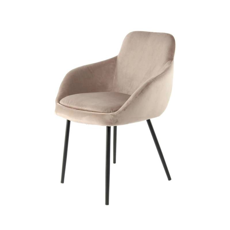 MeGusta Moderner Stuhl 2er-Set Braun Polsterstuhl Esszimmerstuhl mit Armlehne Leni von megusta