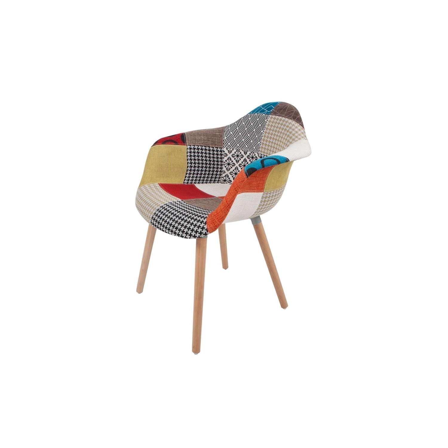 MeGusta Moderner Stuhl 2er-Set Bunt Polsterstuhl Esszimmerstuhl mit Armlehne Leonie von megusta