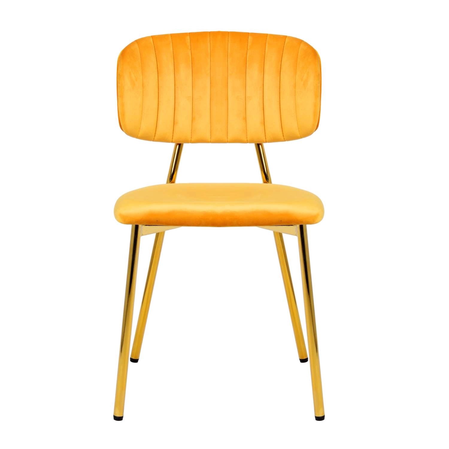 MeGusta Moderner Stuhl 2er-Set Orange Polsterstuhl Esszimmerstuhl Emily von megusta