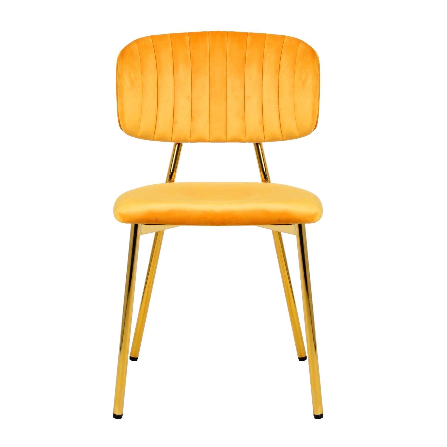 MeGusta Moderner Stuhl 2er-Set Orange Polsterstuhl Esszimmerstuhl Emily MeGusta Moderner Stuhl 2er-Set Orange Polsterstuhl Esszimmerstuhl Emily von megusta