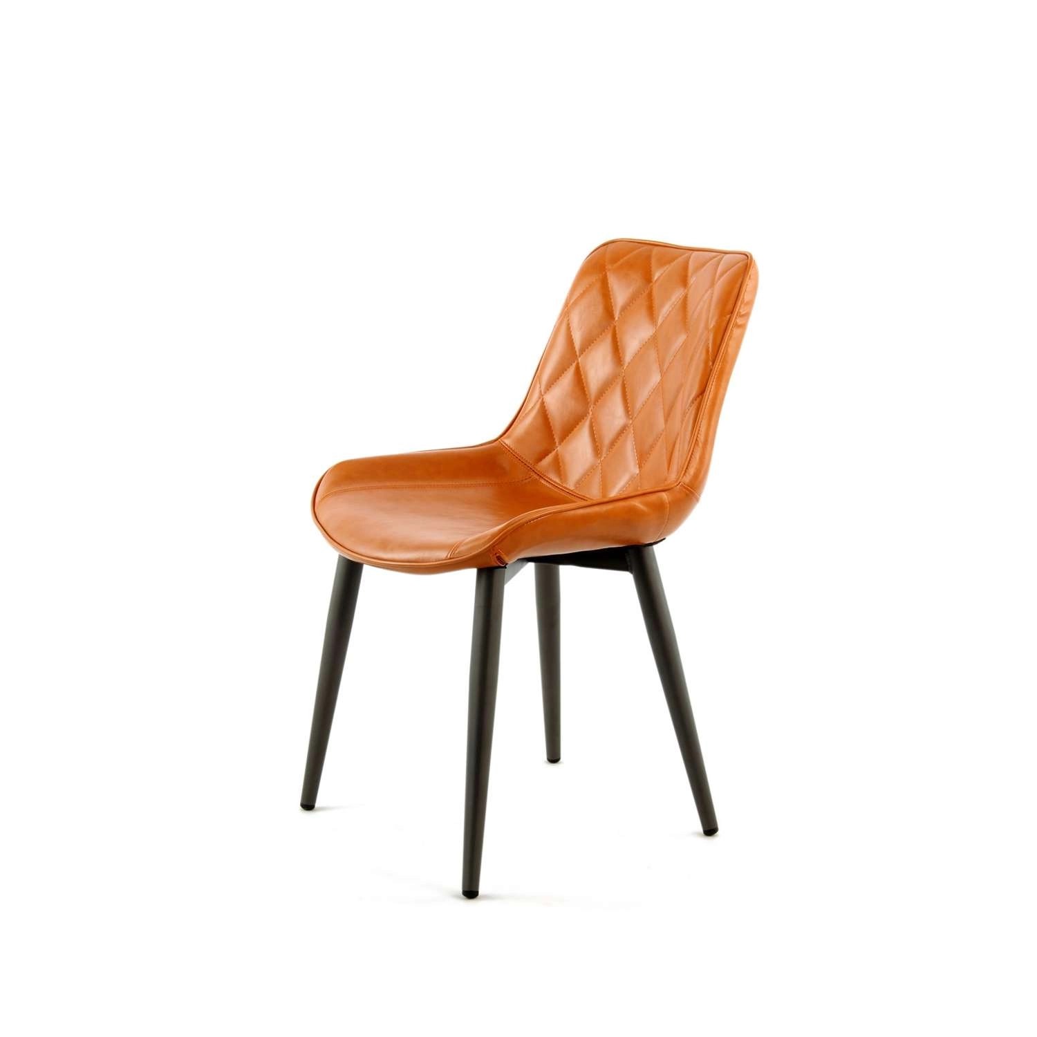 MeGusta Moderner Stuhl 2er-Set Orange Polsterstuhl Esszimmerstuhl Stella von megusta