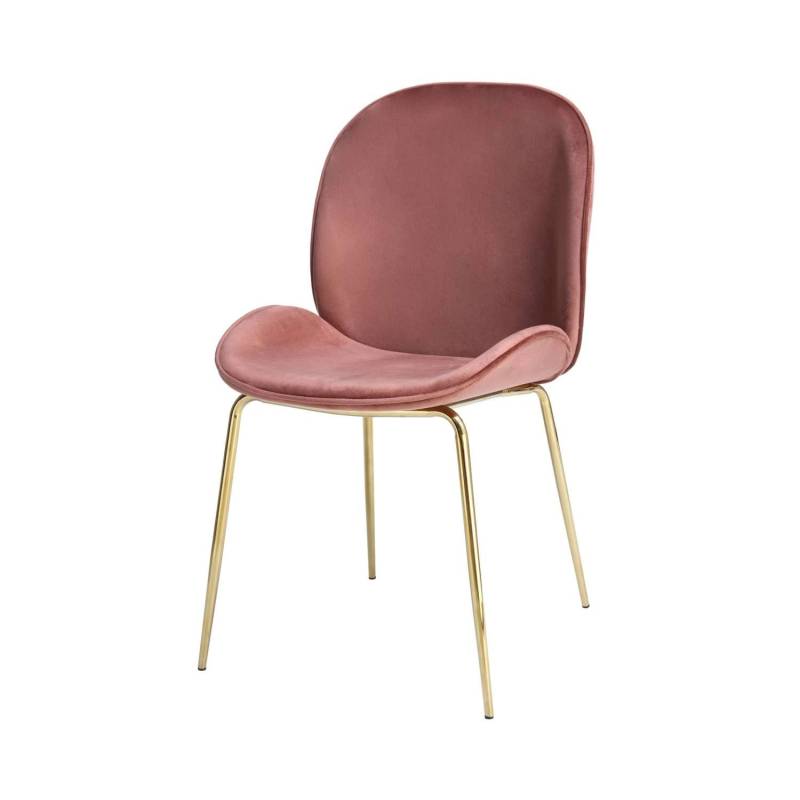 MeGusta Moderner Stuhl 2er-Set Rosa Polsterstuhl Esszimmerstuhl Emilia von megusta