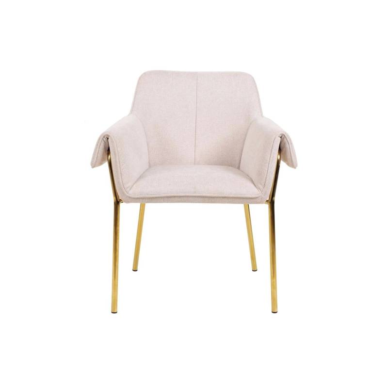 MeGusta Moderner Stuhl Beige Polsterstuhl Esszimmerstuhl mit Armlehne Mila von megusta
