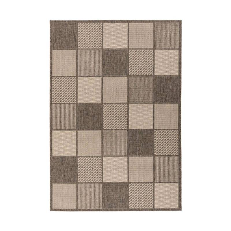 MeGusta Outdoorteppich Modern Braun Creme Flachflorteppich 80 x 150 cm von megusta