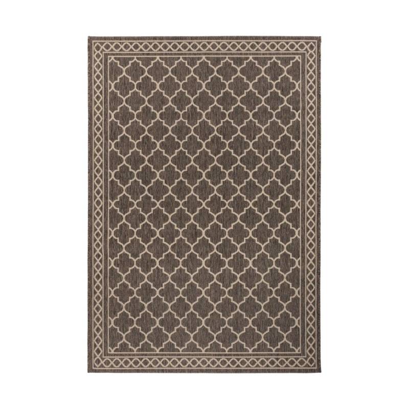 MeGusta Outdoorteppich Modern Braun Creme Flachflorteppich 80 x 150 cm von megusta