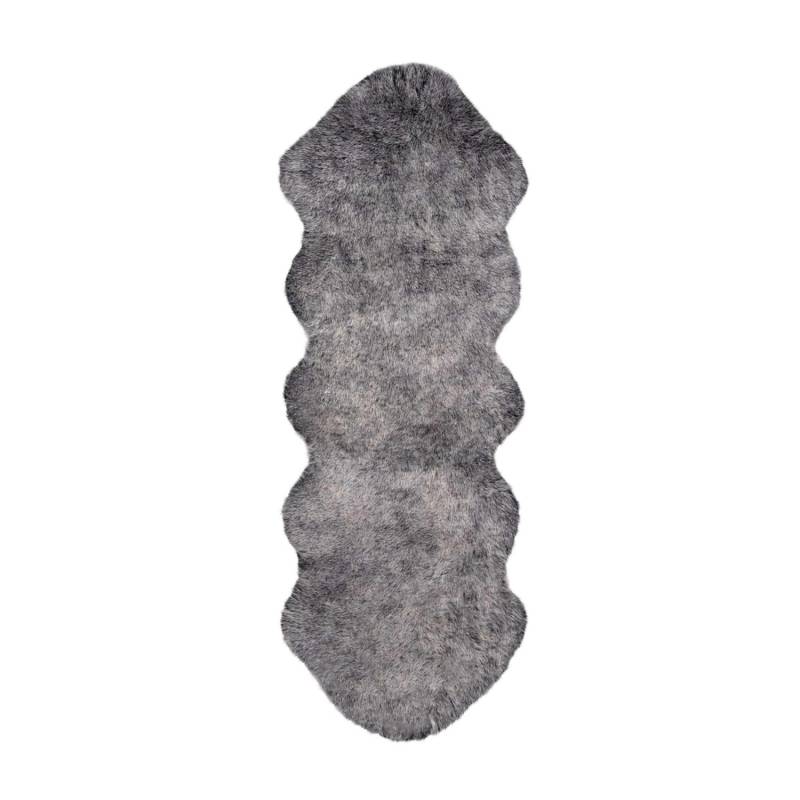 MeGusta Shaggy Hochflor Teppich Uni Anthrazit Mischgewebe 60x180 cm Francisca von megusta