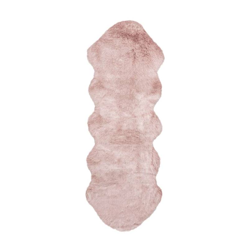 MeGusta Shaggy Hochflor Teppich Uni Puderrosa Mischgewebe 60x180 cm Francisca von megusta