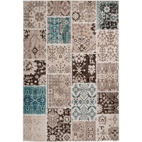 Patchwork-Teppich Teppich Taupe 80cm x 150cm von megusta