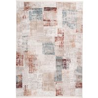 Used-Look Teppich Grau / Lachsrosa 200cm x 300cm von megusta