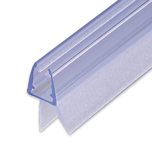 2x 70cm meiba Ersatz Duschdichtung - Dichtung für 5mm/ 6mm/ 7mm/ 8mm Glastür Duschwand Badewanne Duschkabine Wasserabweiser Schwallschutz Abdichtung Leiste - Transparent von meiba