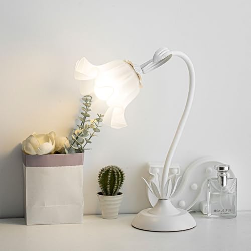 meibeileil Blumen Schreibtischlampe,Schwanenhals DIY Bogenlampe Schreibtischlampe Mädchen mit Acrylschirm,Dimmbar Leselampe Tischlampe Vintage,Dopamine Decor für Wohnzimmer,Schlafzimmer,Bettseite,Weiß meibeileil Blumen Schreibtischlampe,Schwanenhals DIY Bogenlampe Schreibtischlampe Mädchen mit Acrylschirm,Dimmbar Leselampe Tischlampe Vintage,Dopamine Decor für Wohnzimmer,Schlafzimmer,Bettseite,Weiß von meibeileil
