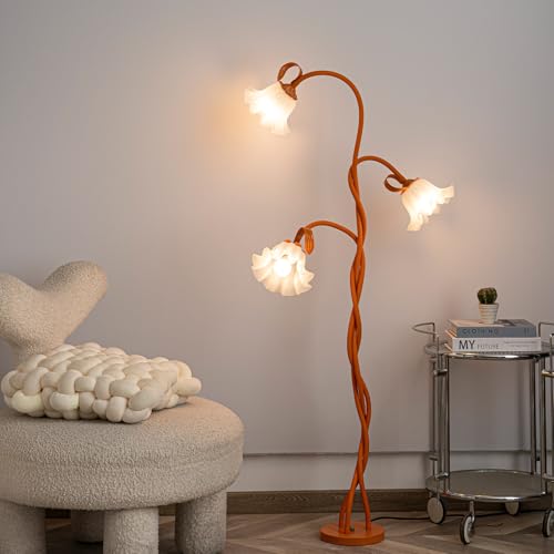 meibeileil Blumen Stehlampe Wohnzimmer,Schwanenhals DIY Bogenlampe Standleuchte mit 3-Köpfe Rose,Flexibel Stehlampe Dimmbar Leselampe Studie,Standing Floor Lamp für Schlafzimmer,BüRo,170Cm,Orange Far. meibeileil Blumen Stehlampe Wohnzimmer,Schwanenhals DIY Bogenlampe Standleuchte mit 3-Köpfe Rose,Flexibel Stehlampe Dimmbar Leselampe Studie,Standing Floor Lamp für Schlafzimmer,BüRo,170Cm,Orange Far. von meibeileil