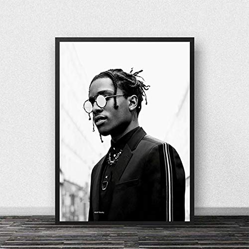 meilishop ASAP Rocky Print Poster Rapper Poster Musik Star Hip Hop Rapper Print Wandbilder Für Wohnzimmer Home Decor A330 (50X70Cm) Ohne Rahmen von meilishop