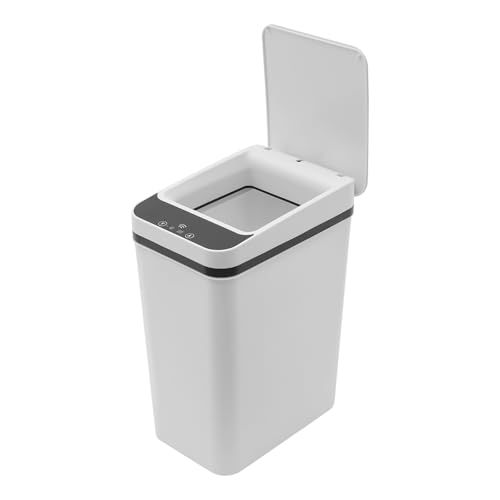 12L Smart Bin Motion Sensor Wastebasket Automatic Electric With Lid Kitchen Saves Space Responsive Low Noise Keeps Your Home Clean And Protected For Living Room Study Bedroom Bathroom (Weiß) von meiliwmlo