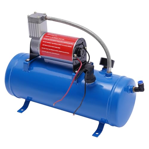 12V Auto-Luftkompressor Luftkompressor Lufthorn Kompressor Lufttank Pumpe Schnelles FüLlen Platzsparend GeräUscharm Langlebiges Material Kann FüR Autoreifen Verwendet Werden Automotor Fahrrad BäLle von meiliwmlo