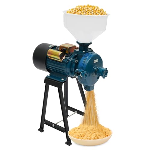Elektrische GetreidemüHle KaffeemüHle Trichter Hohe WäRmeableitung Elegantes Aussehen Kann In SupermäRkten LebensmittelmäRkten LebensmittelgeschäFten Getreidefabriken LebensmittelgeschäFten (Blau) von meiliwmlo