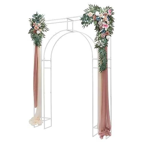 Hochzeitsbogen Rosenbogen Gartenbogen Goldener Ballonbogen Metallrahmen Geeignet für Hochzeiten Geburtstagsfeiern Verlobungsfeiern Abschlussfeiern Abschlussbälle Jubiläumsfeiern Geschäftseröffnungen von meiliwmlo