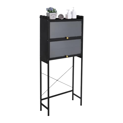 Waschmaschinenregal Toilettenregal über Waschmaschine Toilettenschrank Waschmaschinenschrank Waschmaschinenaufbewahrung Aufbewahrungsbox Starke Tragfähigkeit Geeignet für Küche Bad Waschküche von meiliwmlo