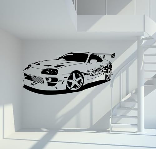 mein-motiv.com Wandtattoo Fast and Furious Toyota Supra Paul Walker Größe XL - ca. 200cm x 94cm von mein-motiv.com
