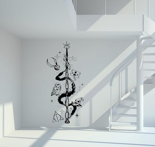mein-motiv.com Wandtattoo Harry P. Zauberstab Größe M - ca. 60cm x 28cm von mein-motiv.com