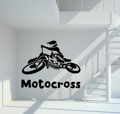 mein-motiv.com Wandtattoo Motocross Enduro Schriftzug Größe M - ca. 60cm x 50cm von mein-motiv.com