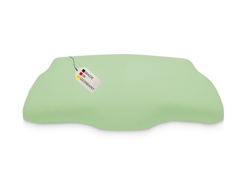 DUKAL | Bezug für Derila (Kingsize) Memory Foam Kopfkissen | 34 x 60 cm | aus hochwertigem DOPPEL-Jersey | 100% Baumwolle | Farbe: lindgrün von meinbezug