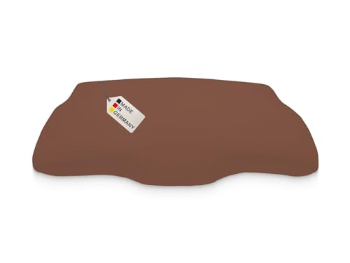 DUKAL | Bezug für Derila (Queensize) Memory Foam Kopfkissen | 30 x 50 cm | aus hochwertigem DOPPEL-Jersey | 100% Baumwolle | Farbe: braun von meinbezug