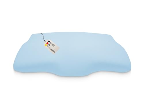 DUKAL | Bezug für Derila (Queensize) Memory Foam Kopfkissen | 30 x 50 cm | aus hochwertigem DOPPEL-Jersey | 100% Baumwolle | Farbe: ciel von meinbezug