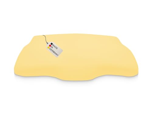 DUKAL | Bezug für Derila (Queensize) Memory Foam Kopfkissen | 30 x 50 cm | aus hochwertigem DOPPEL-Jersey | 100% Baumwolle | Farbe: gelb von meinbezug