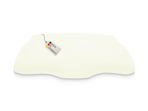 DUKAL | Bezug für Derila (Queensize) Memory Foam Kopfkissen | 30 x 50 cm | aus hochwertigem DOPPEL-Jersey | 100% Baumwolle | Farbe: perlweiss von meinbezug